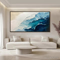 ARTOVITAS Ready to Ship | Ocean Whispers – Blue-White Textured Seascape - image 1