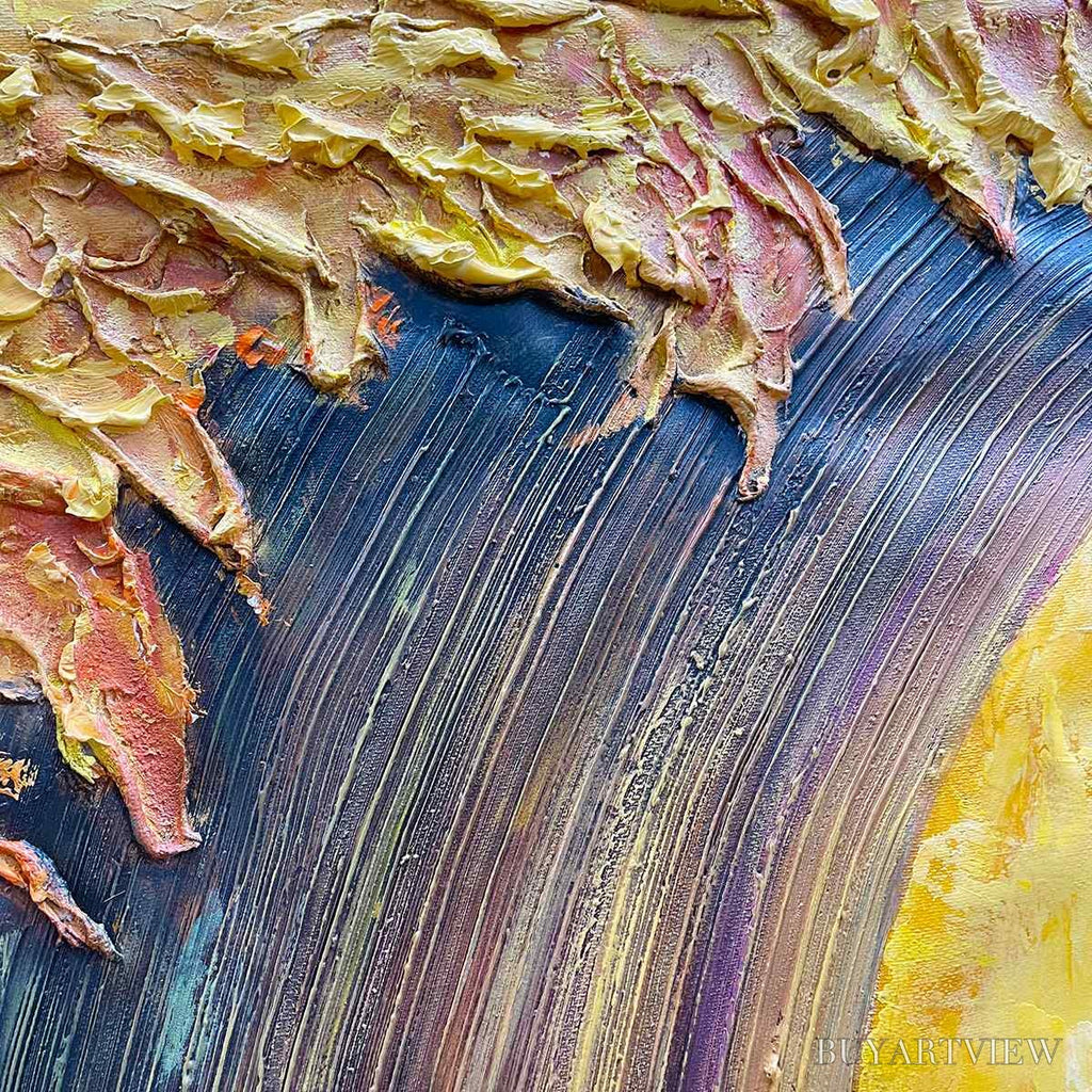 ARTOVITAS Ready to Ship | Golden Wave Dreams – A Work of Textured Sea Billows - image 4