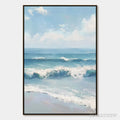 ARTOVITAS Azure Crest – Textured Impasto Seascape Oil Painting - image 1