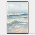 ARTOVITAS Serene Shore – Textured Minimalist Coastal Seascape - image 1