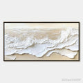 ARTOVITAS Serenity Tide – Textured Minimalist Beach Scene Painting - image 1