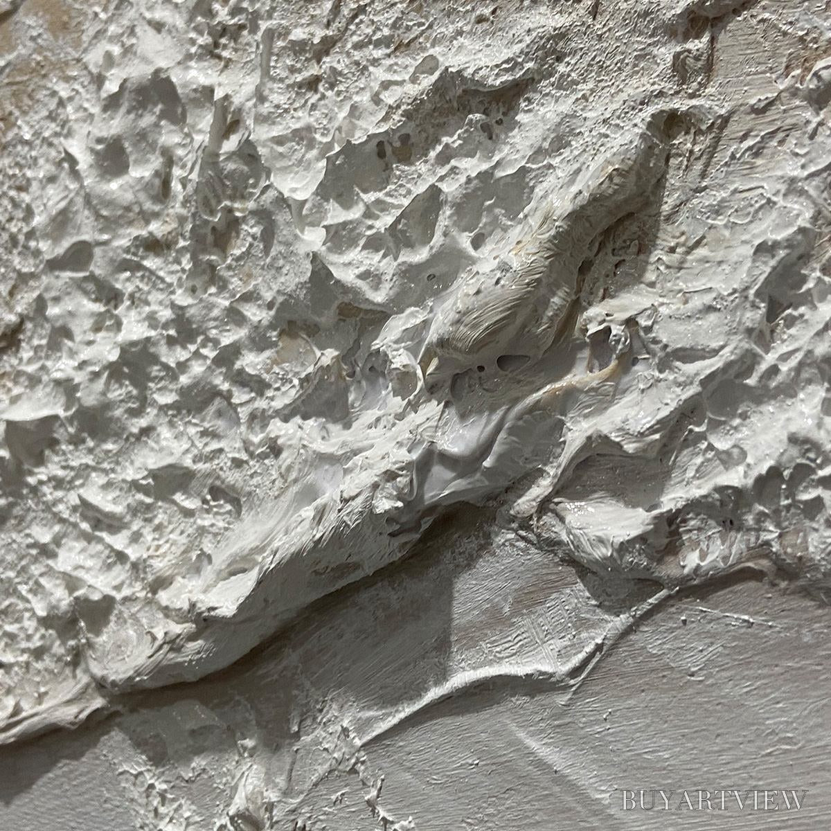 ARTOVITAS Serenity Tide – Textured Minimalist Beach Scene Painting - image 3