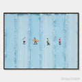 ARTOVITAS Surf Stripes – Minimalist Beach Impasto Painting - image 1