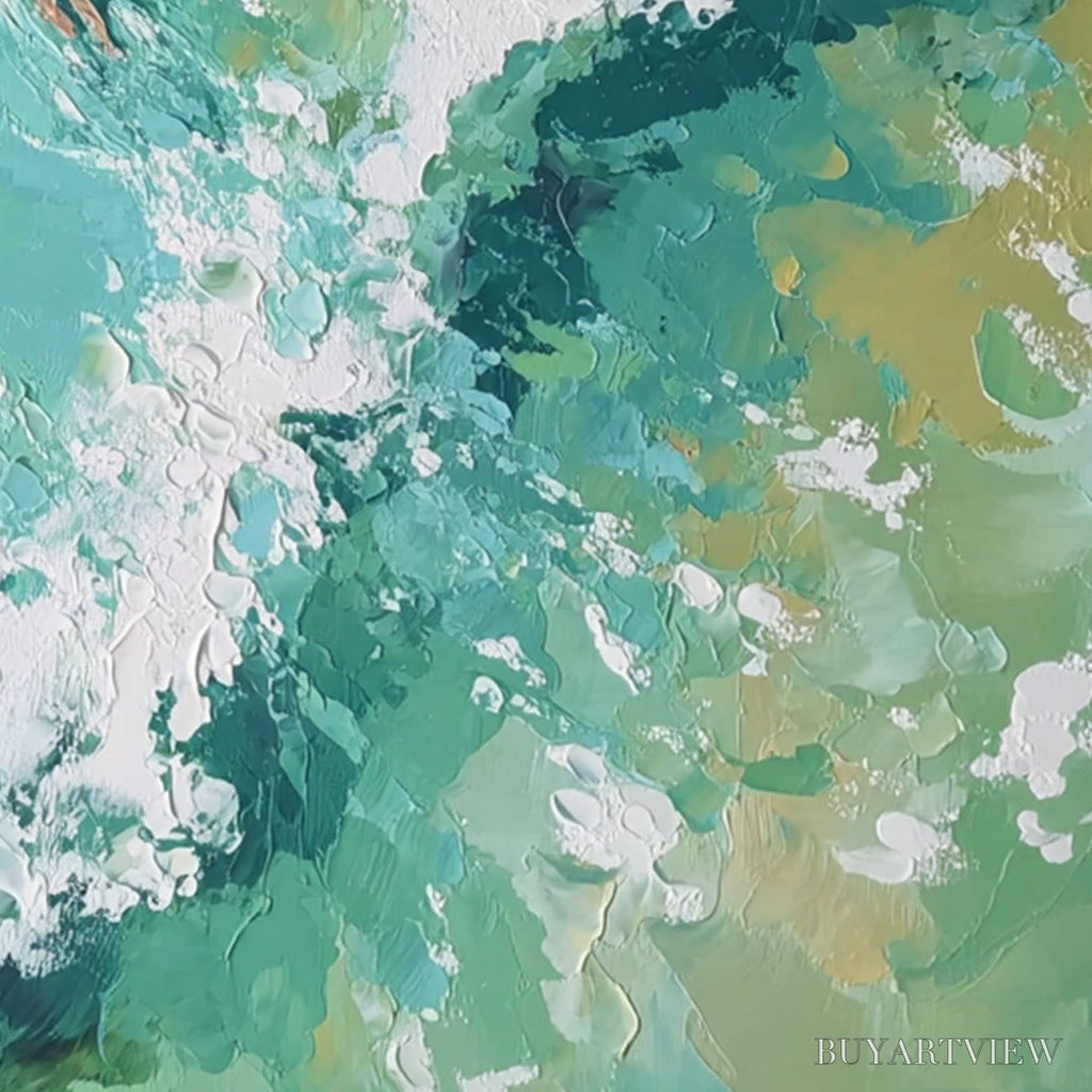 ARTOVITAS Ocean'S Embrace Textured Impressionist Seascape Oil Painting - image 3
