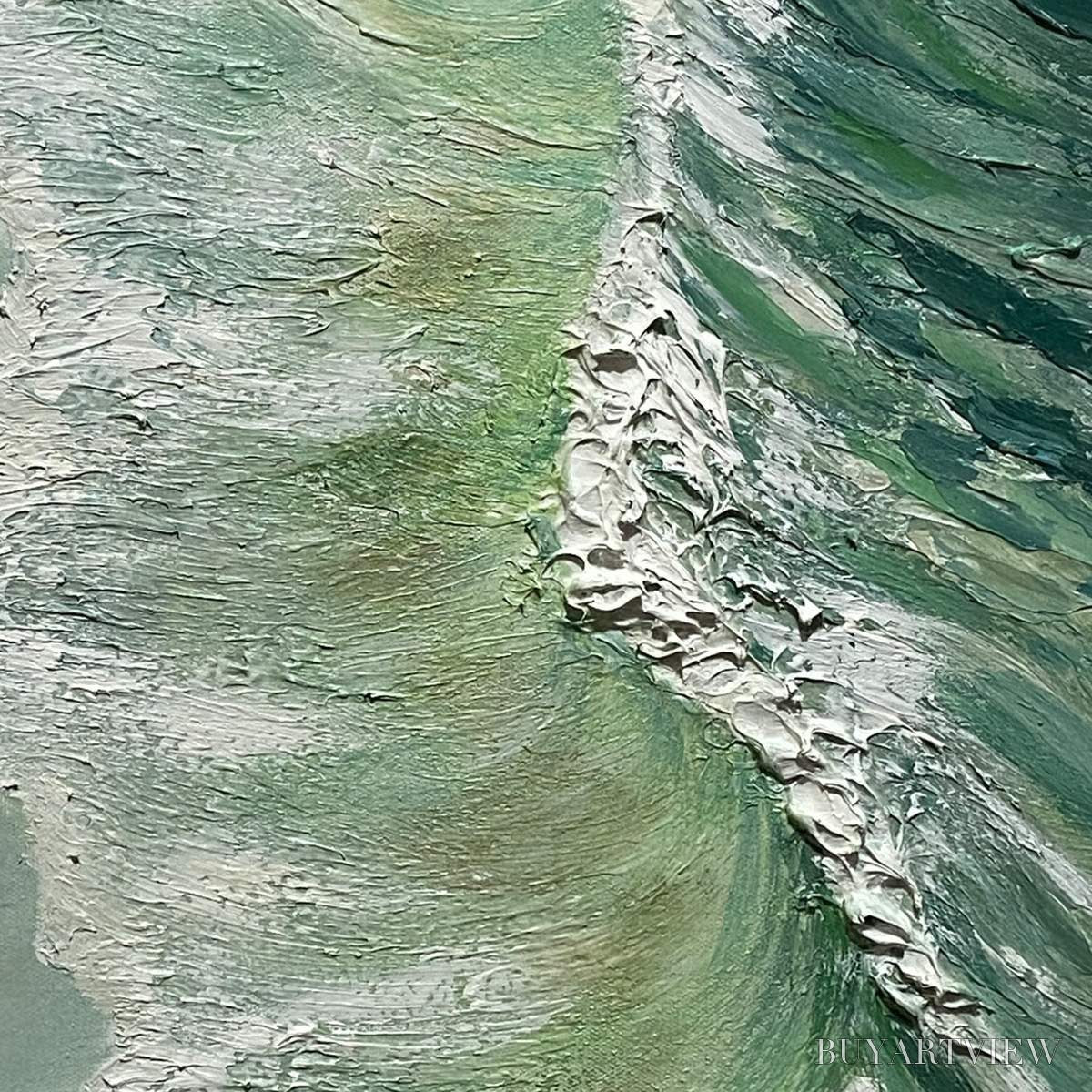 ARTOVITAS Seashore Serenade – Textured Impasto Beach Oil Painting - image 3