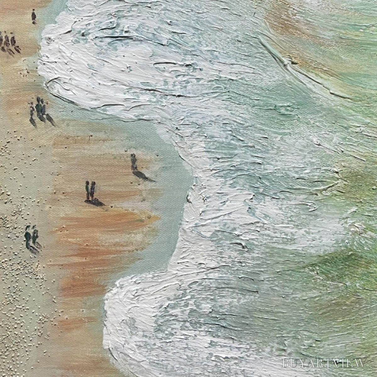 ARTOVITAS Seashore Serenade – Textured Impasto Beach Oil Painting - image 6