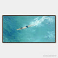 ARTOVITAS Ocean Dive – Textured Minimalist Seascape Oil Painting - image 1
