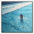 ARTOVITAS Ocean Embrace – Romantic Beach Scene Oil Painting - image 1