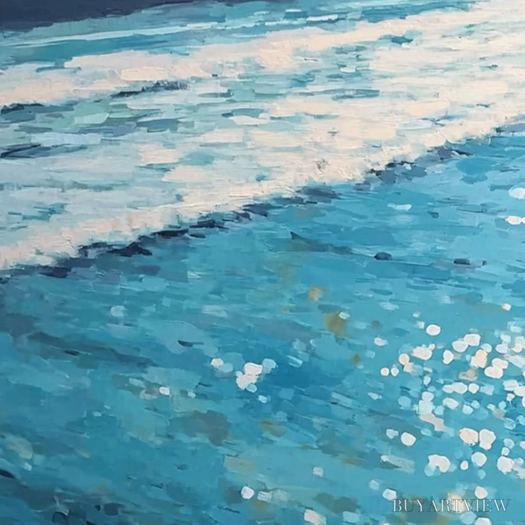 ARTOVITAS Ocean Embrace – Romantic Beach Scene Oil Painting - image 6