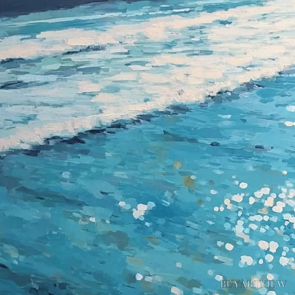 ARTOVITAS Ocean Embrace – Romantic Beach Scene Oil Painting - image 6