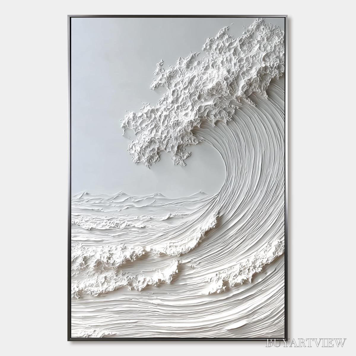 ARTOVITAS Frozen Momentum – Textured Impasto Seascape Oil Painting - image 1