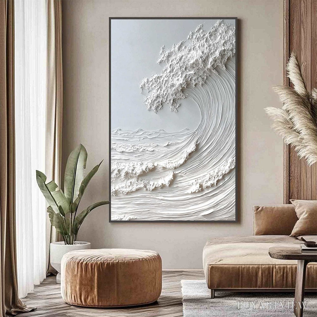 ARTOVITAS Frozen Momentum – Textured Impasto Seascape Oil Painting - image 2