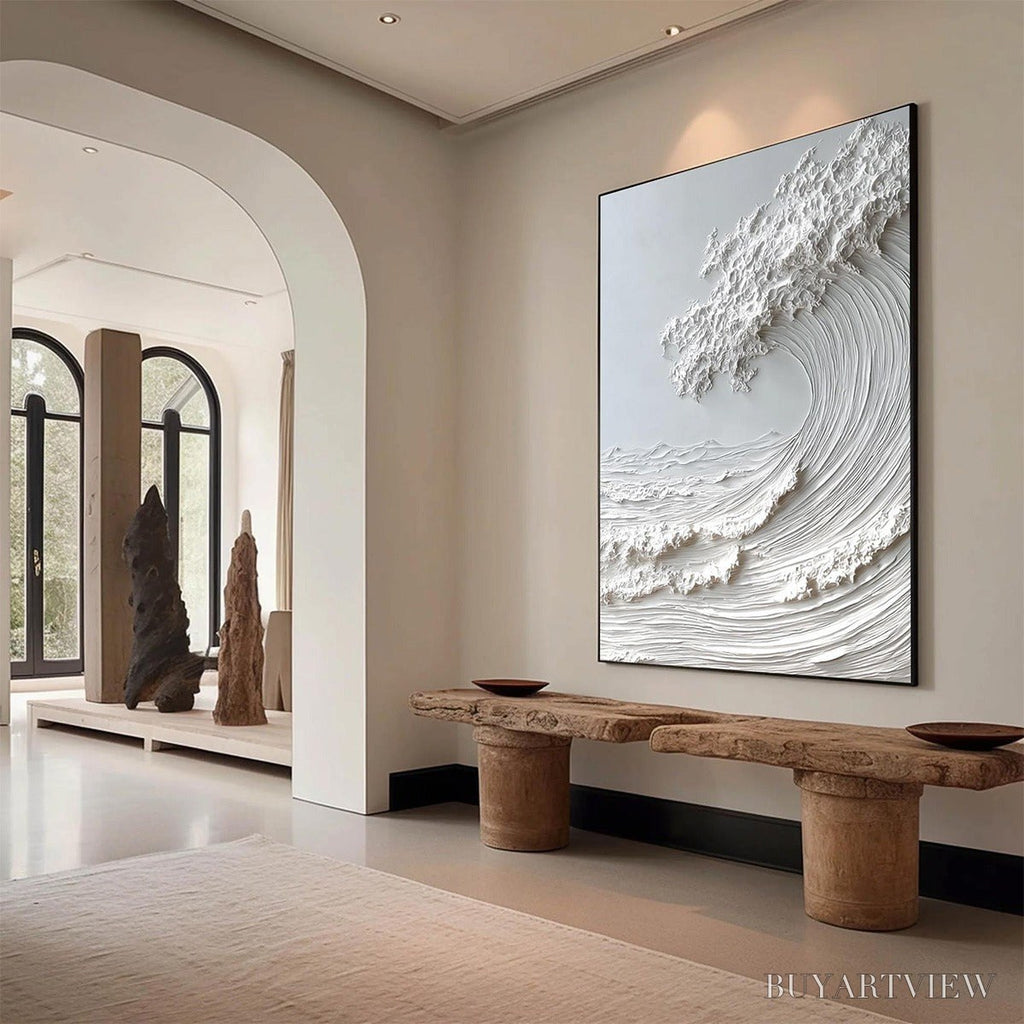 ARTOVITAS Frozen Momentum – Textured Impasto Seascape Oil Painting - image 4