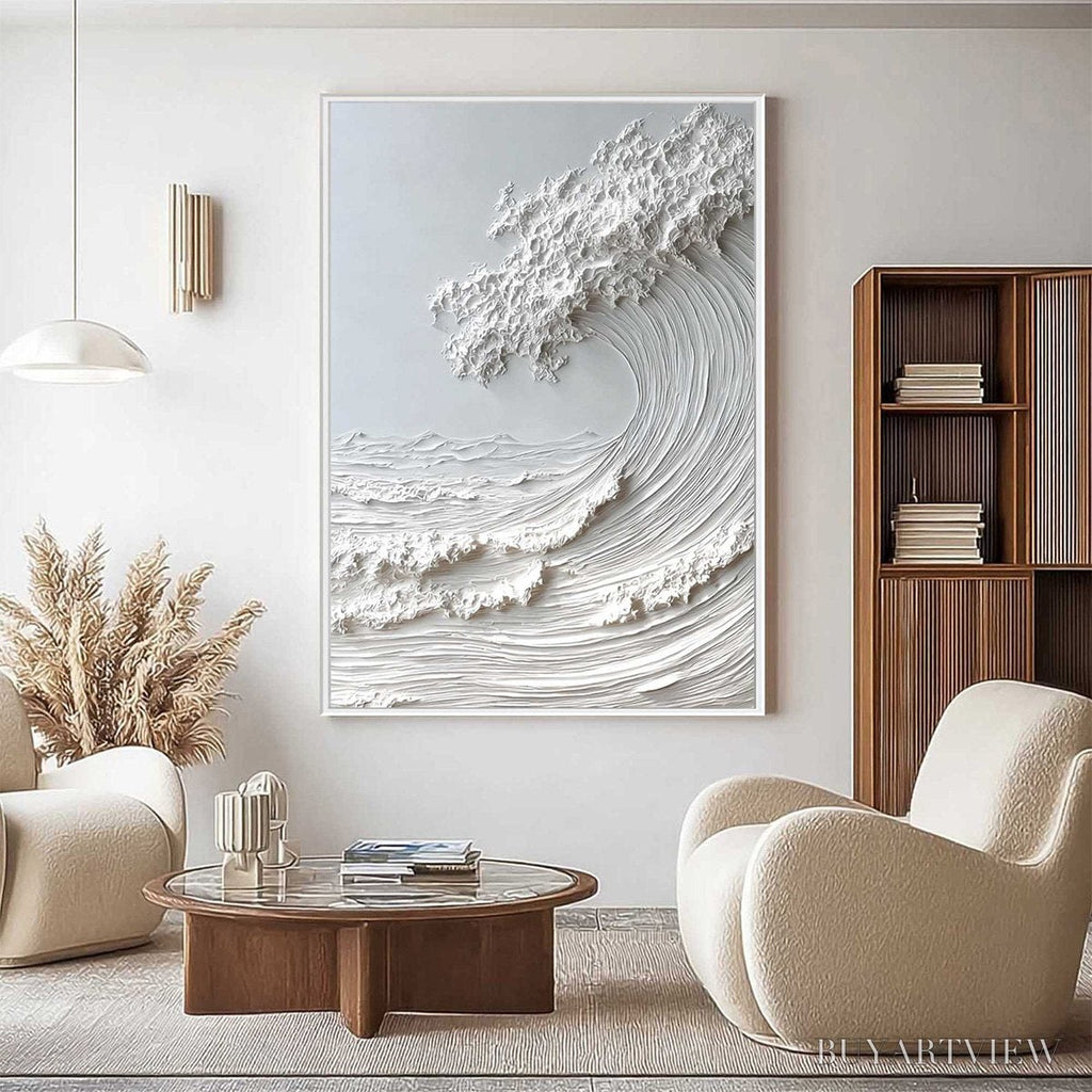 ARTOVITAS Frozen Momentum – Textured Impasto Seascape Oil Painting - image 5