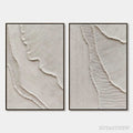 ARTOVITAS Etched in Stone – Textured Minimalist Abstract Diptych - image 1