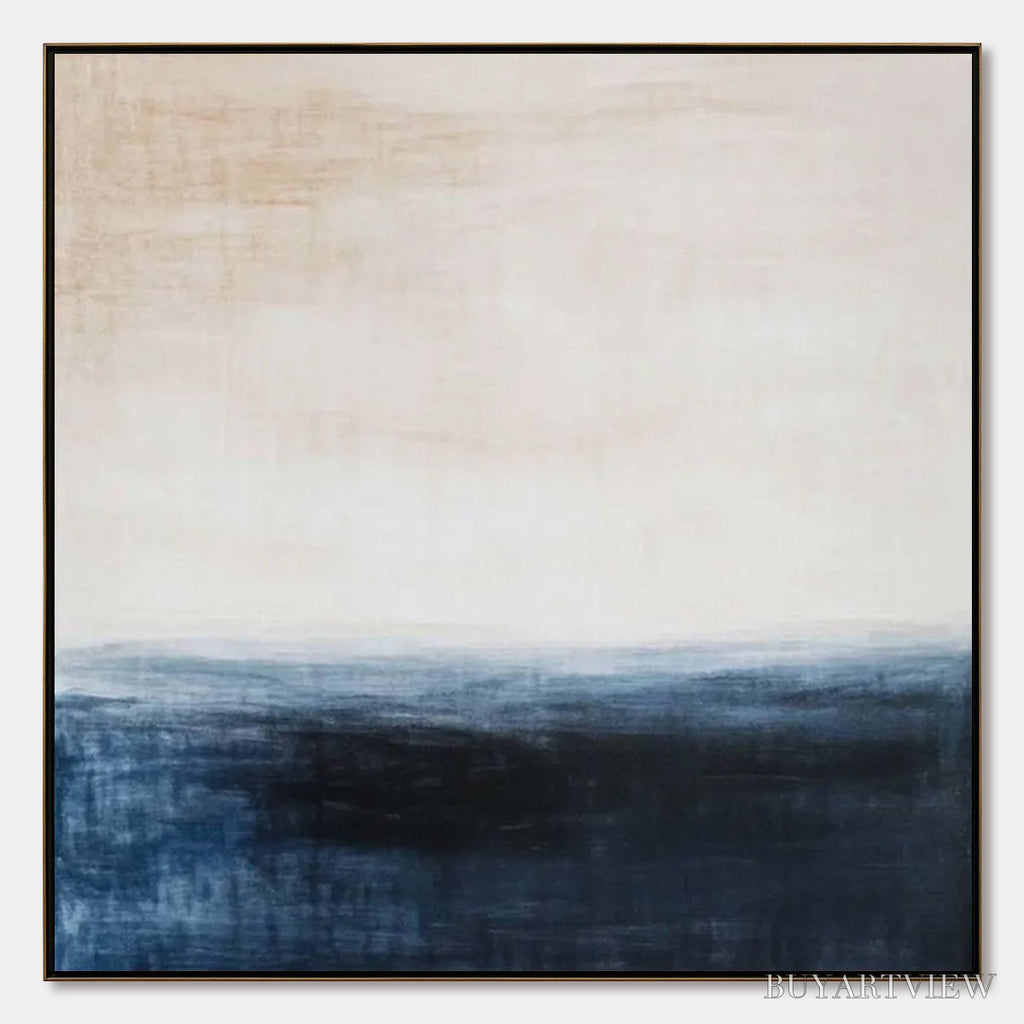 ARTOVITAS Dusk At Sea – Textured Abstract Ocean Oil Painting - image 1