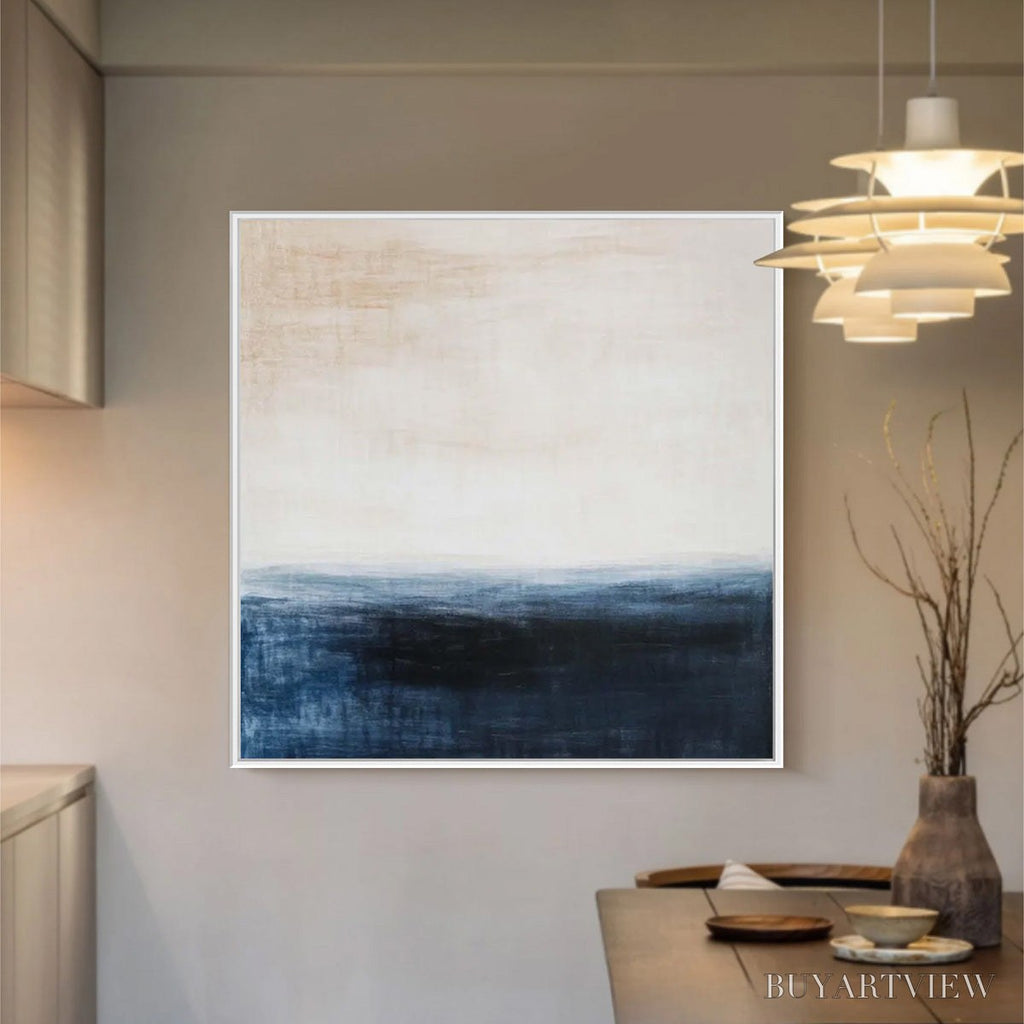 ARTOVITAS Dusk At Sea – Textured Abstract Ocean Oil Painting - image 2