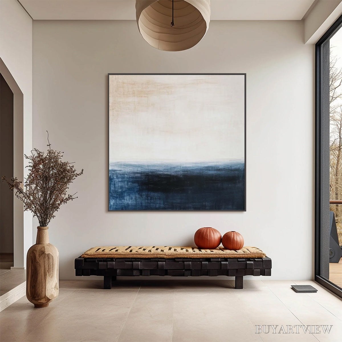 ARTOVITAS Dusk At Sea – Textured Abstract Ocean Oil Painting - image 6