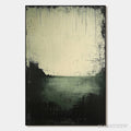 ARTOVITAS Emerald Mist – Textured Wabi-Sabi Seascape Oil Painting - image 1