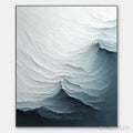 ARTOVITAS Frozen Tide – Textured Monochromatic Oil Painting - image 1