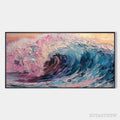 ARTOVITAS Crystal Crest – Textured Impasto Ocean Wave Oil Painting - image 1