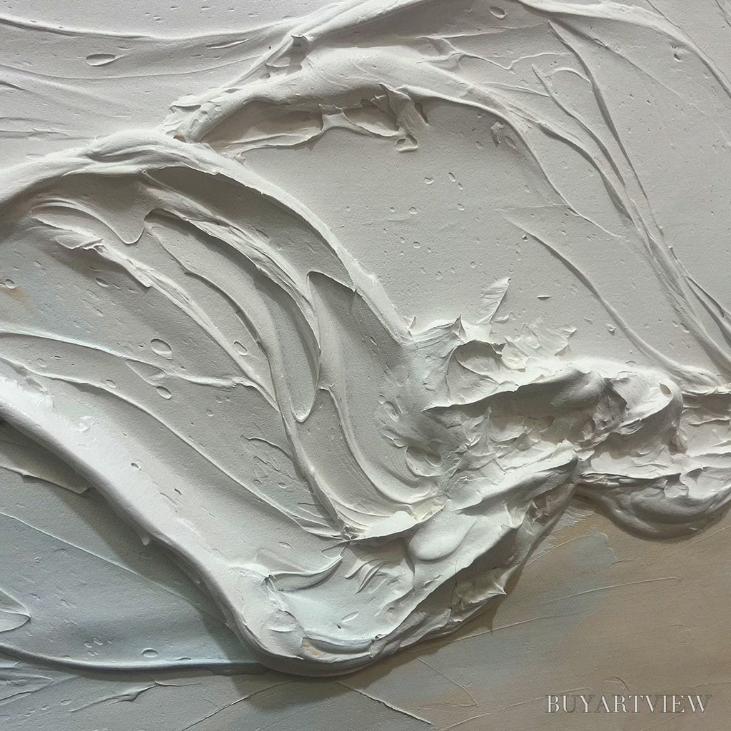 ARTOVITAS Ocean Echoes – Textured Abstract Oil Painting - image 3