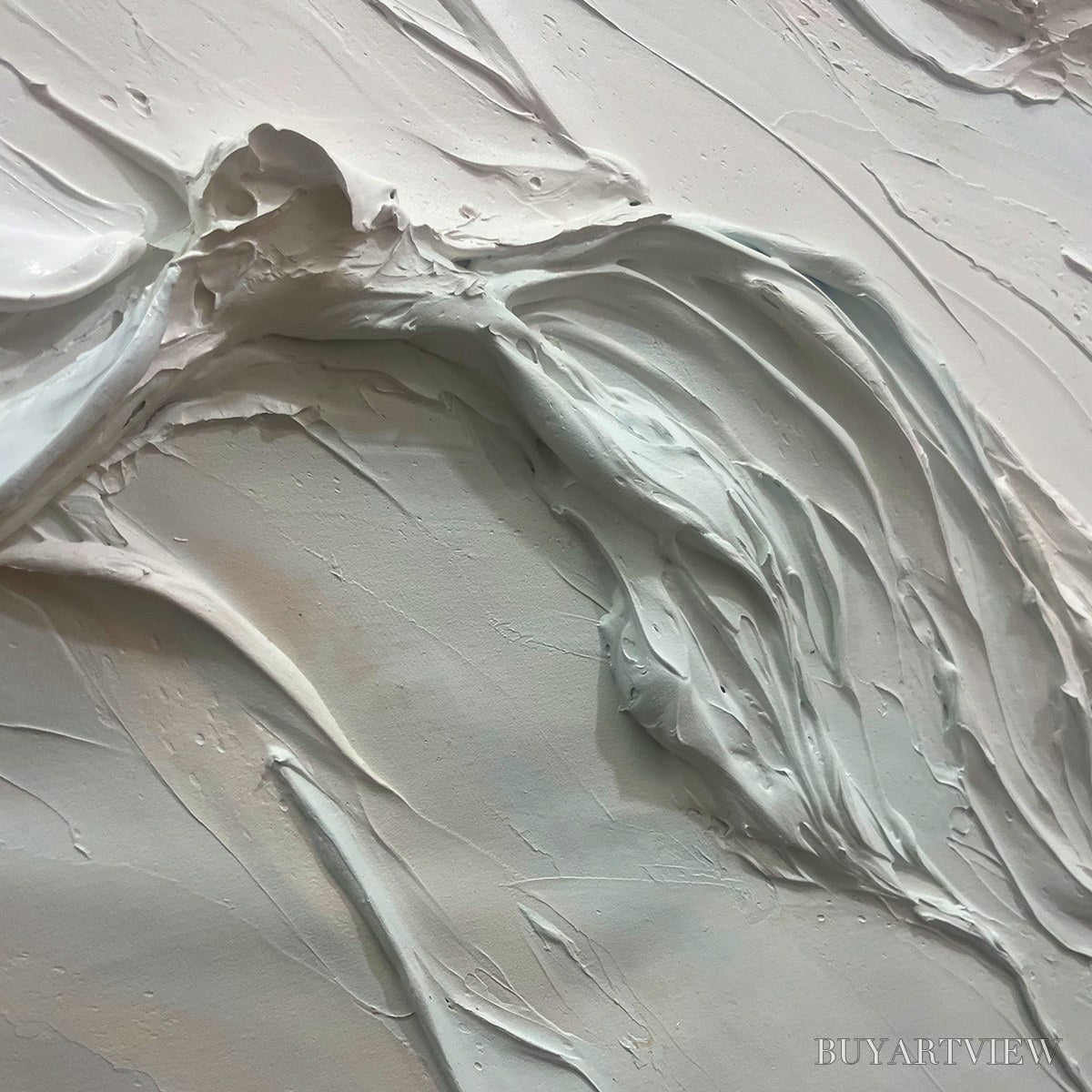 ARTOVITAS Ocean Echoes – Textured Abstract Oil Painting - image 6