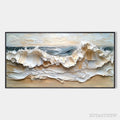 ARTOVITAS Coastal Crescendo – Heavily Textured Impasto Ocean Wave - image 1