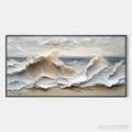 ARTOVITAS Ocean'S Embrace – Textured Impasto Coastal Wave Oil Painting - image 1