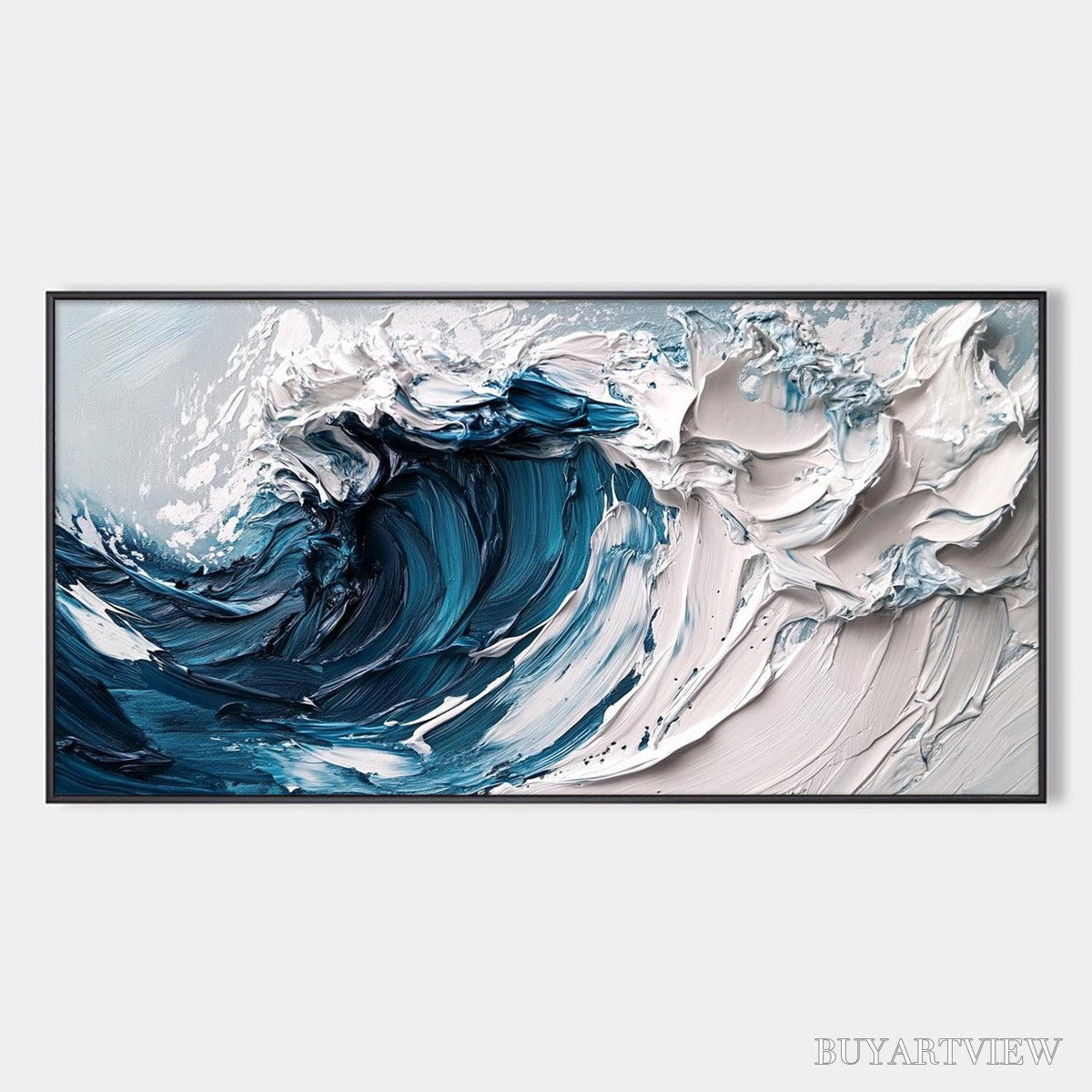 ARTOVITAS Crashing Wave – Textured Impasto Ocean Wave Oil Painting - image 1