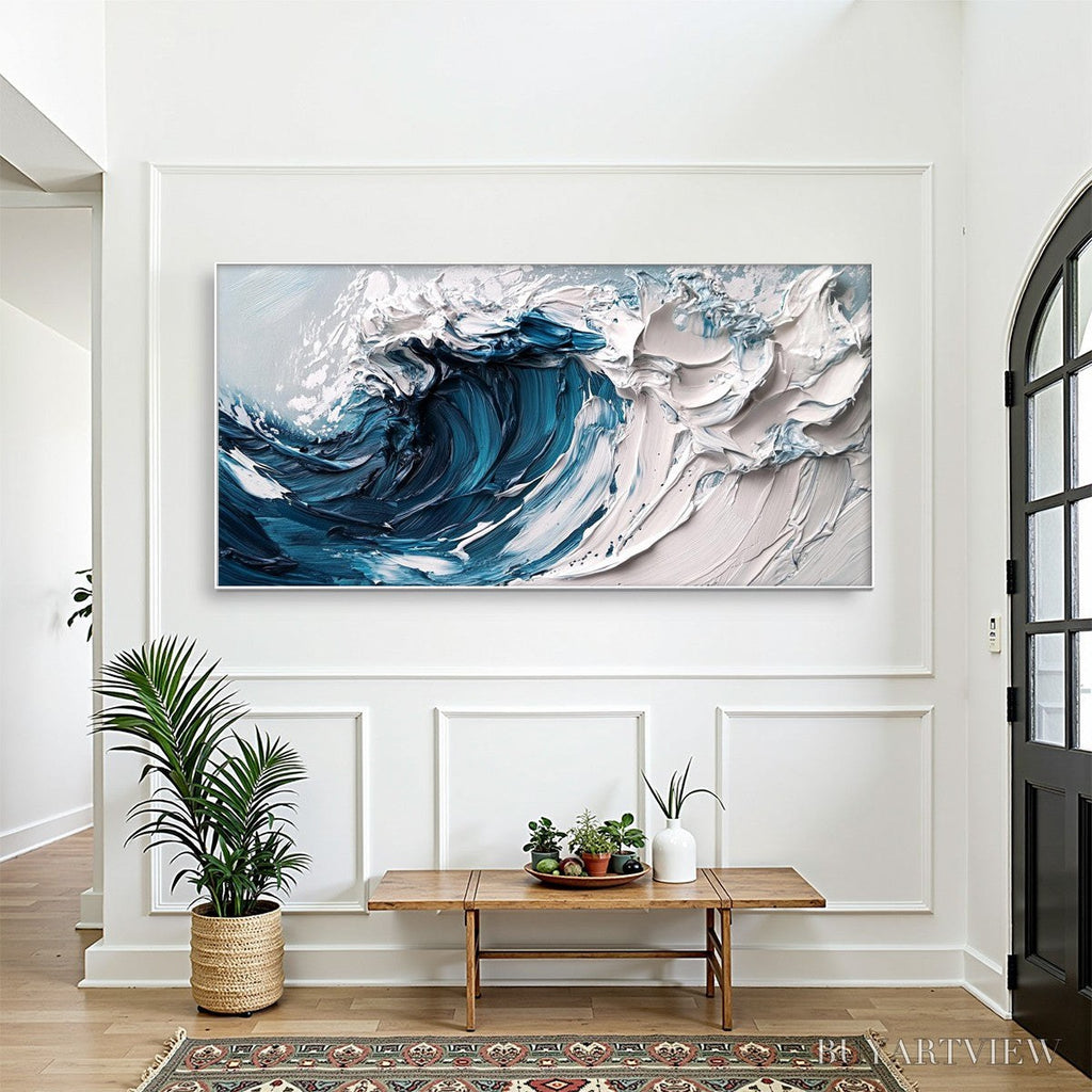 ARTOVITAS Crashing Wave – Textured Impasto Ocean Wave Oil Painting - image 2