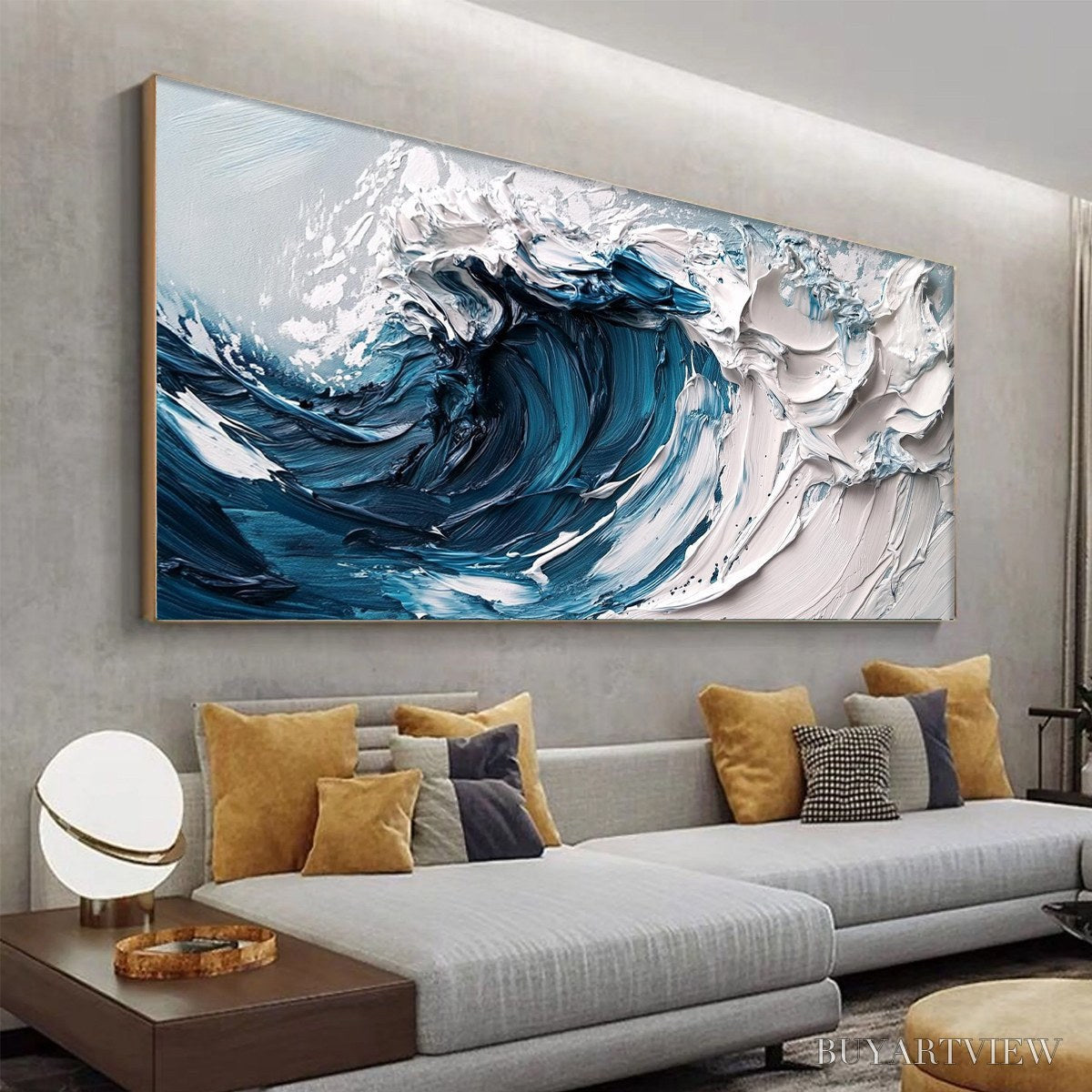 ARTOVITAS Crashing Wave – Textured Impasto Ocean Wave Oil Painting - image 4