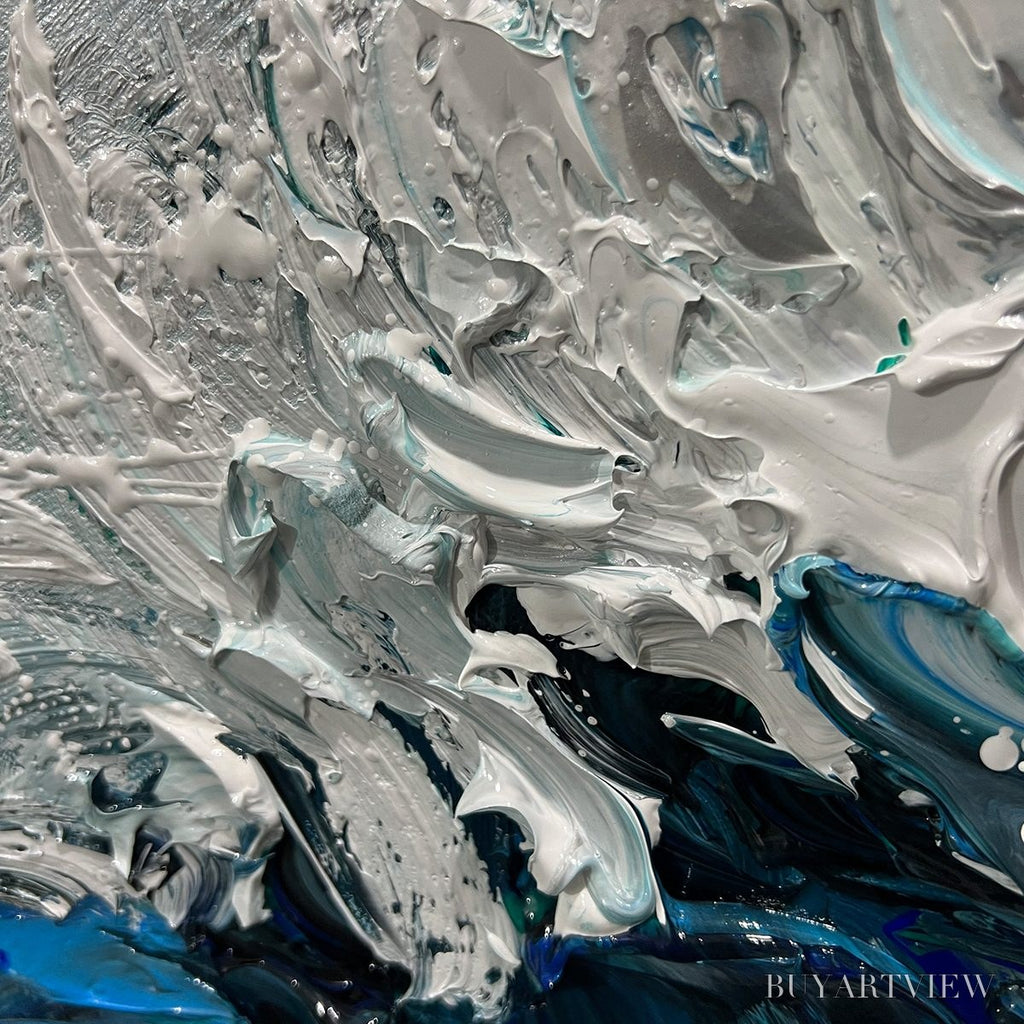 ARTOVITAS Crashing Wave – Textured Impasto Ocean Wave Oil Painting - image 6