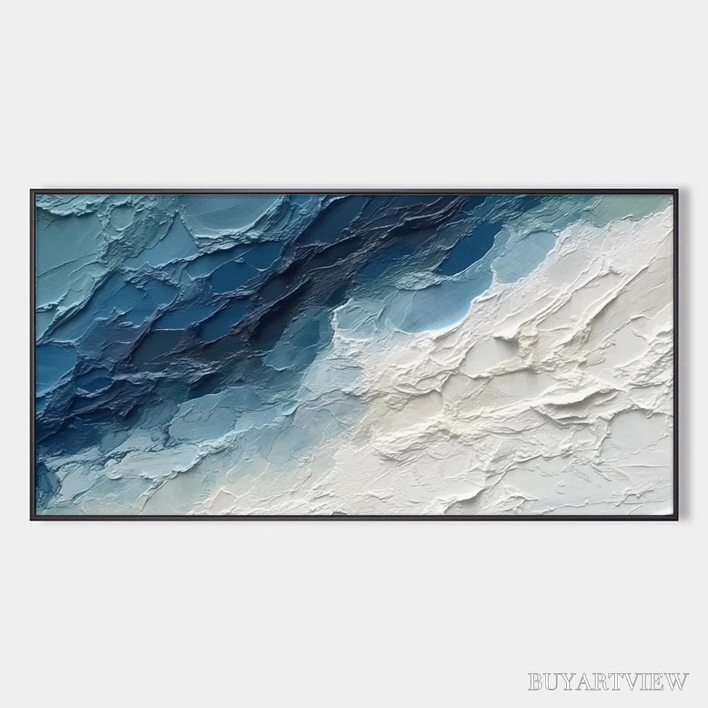 ARTOVITAS Golden Surge – Textured Impasto Ocean Sunrise Wave Oil Painting - image 1