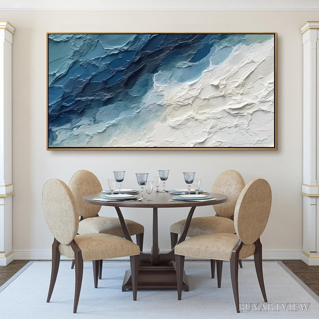 ARTOVITAS Golden Surge – Textured Impasto Ocean Sunrise Wave Oil Painting - image 2