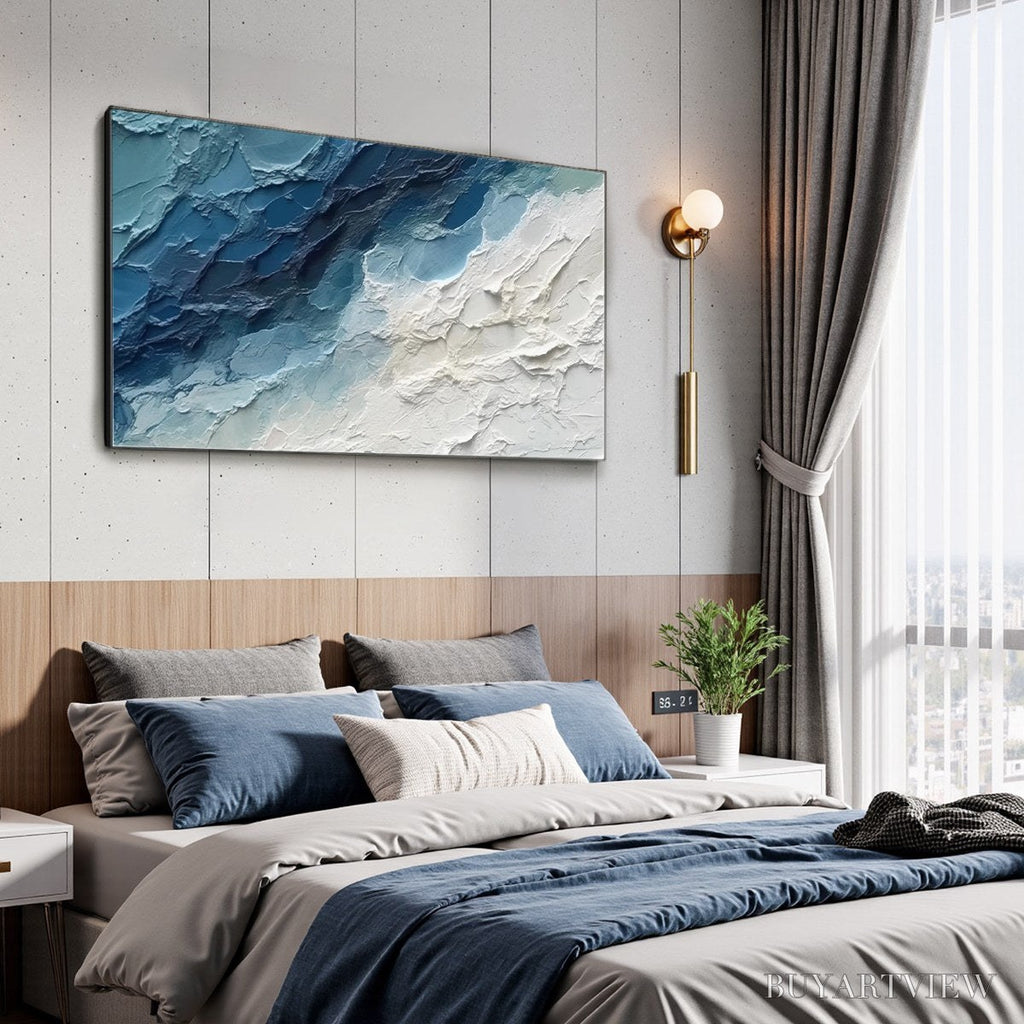ARTOVITAS Golden Surge – Textured Impasto Ocean Sunrise Wave Oil Painting - image 4