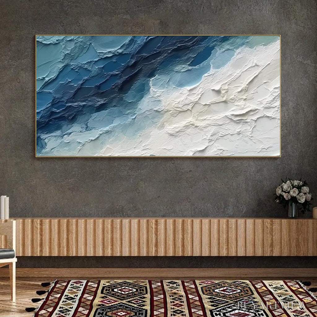 ARTOVITAS Golden Surge – Textured Impasto Ocean Sunrise Wave Oil Painting - image 6