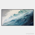 ARTOVITAS Ocean'S Embrace – Textured Abstract Seascape Oil Painting - image 1
