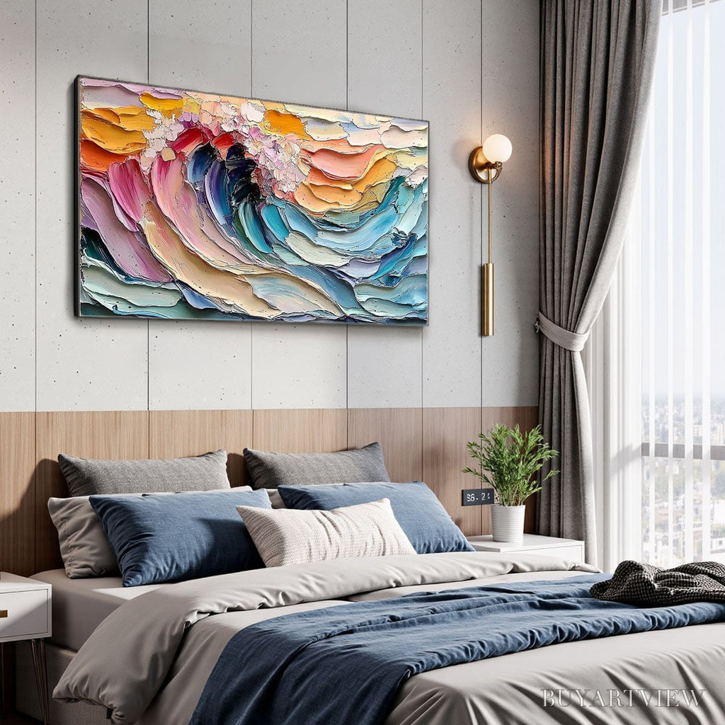 ARTOVITAS Cresting Wave – Textured Impasto Ocean Wave Oil Painting - image 4