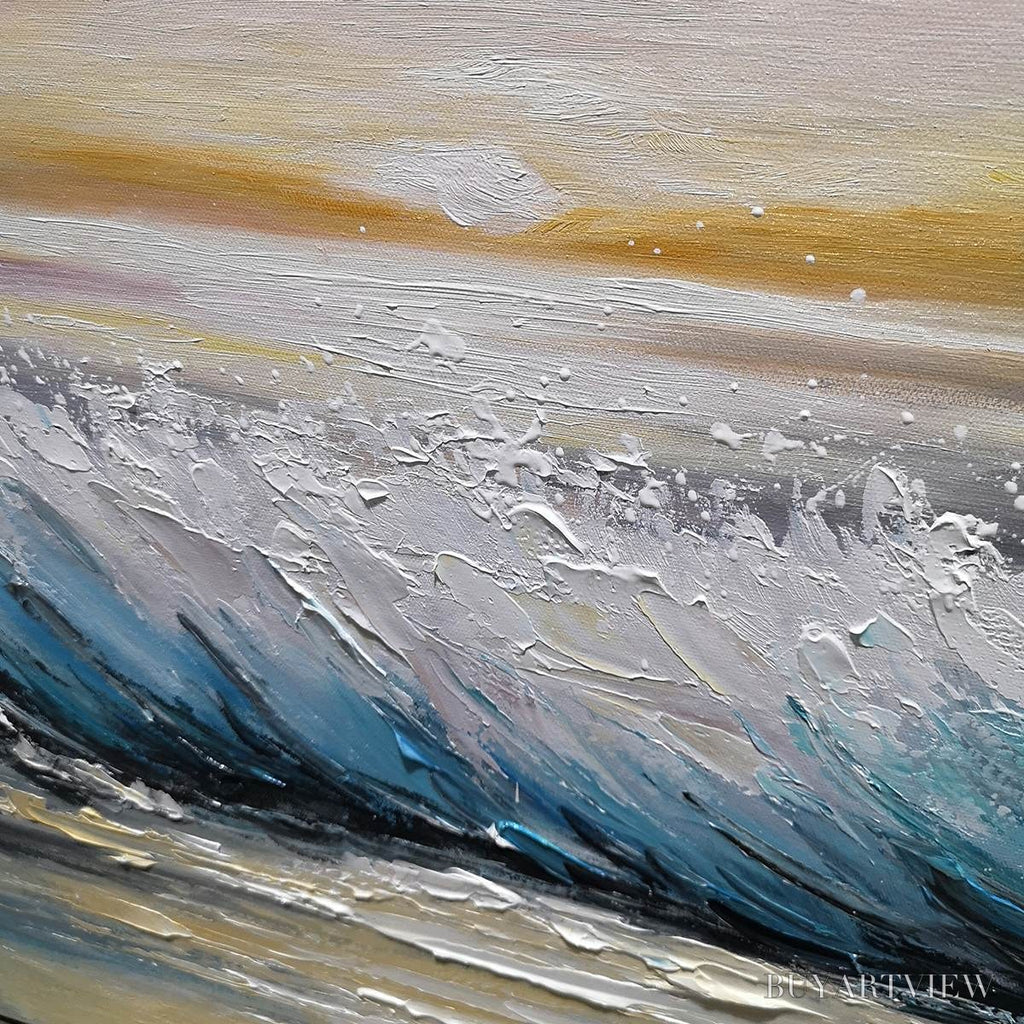 ARTOVITAS Dusk Tide – Ocean Waves Seascape Oil Painting - image 5