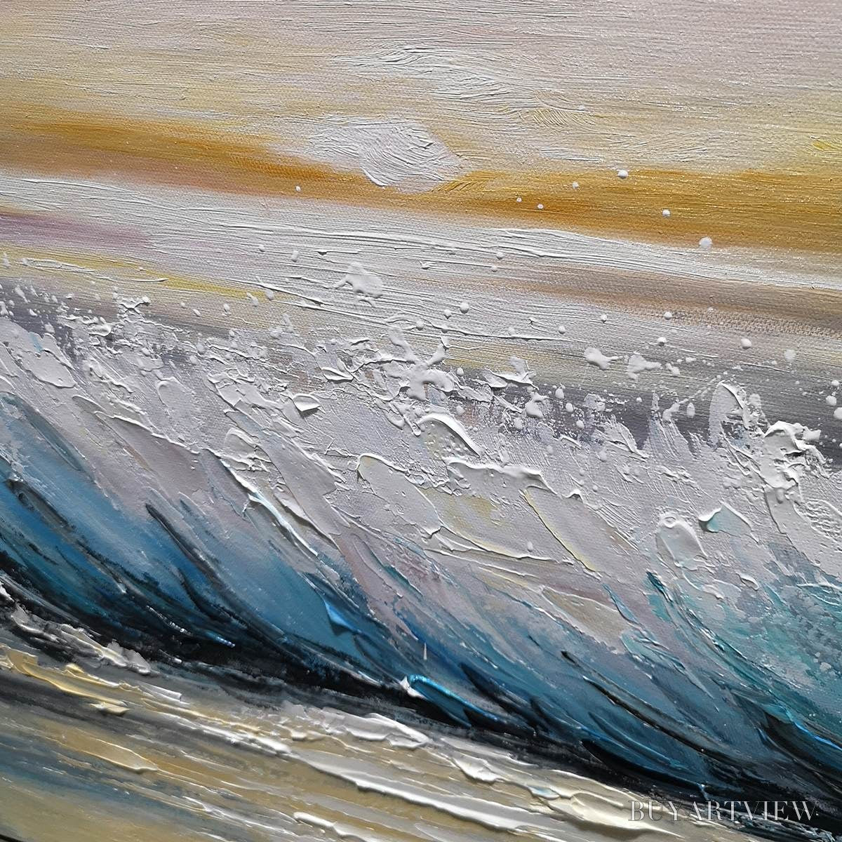 ARTOVITAS Dusk Tide – Ocean Waves Seascape Oil Painting - image 5