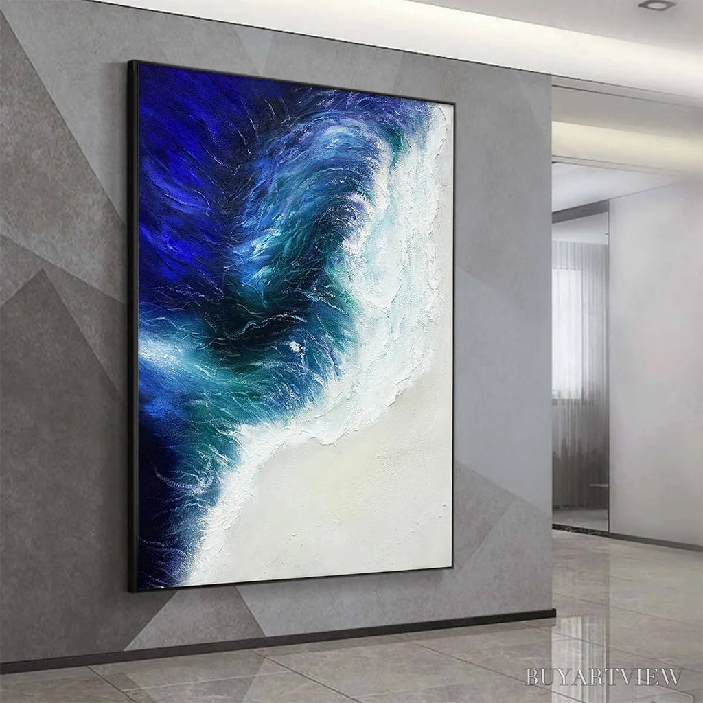 ARTOVITAS Ocean'S Embrace – Ocean Waves Seascape Oil Painting - image 2