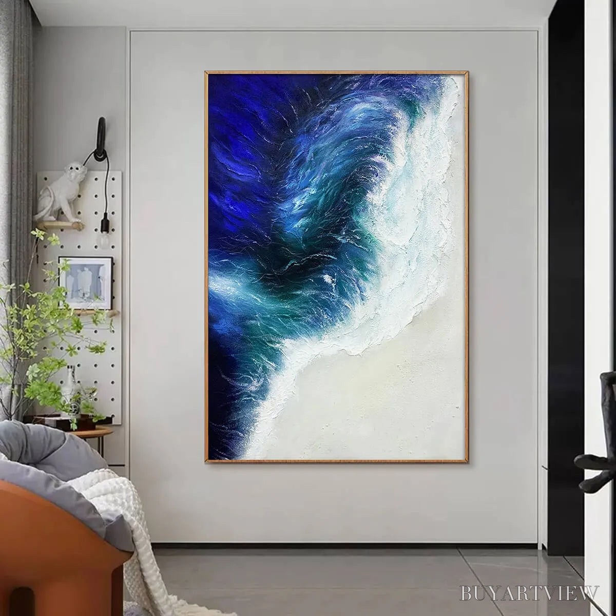 ARTOVITAS Ocean'S Embrace – Ocean Waves Seascape Oil Painting - image 5
