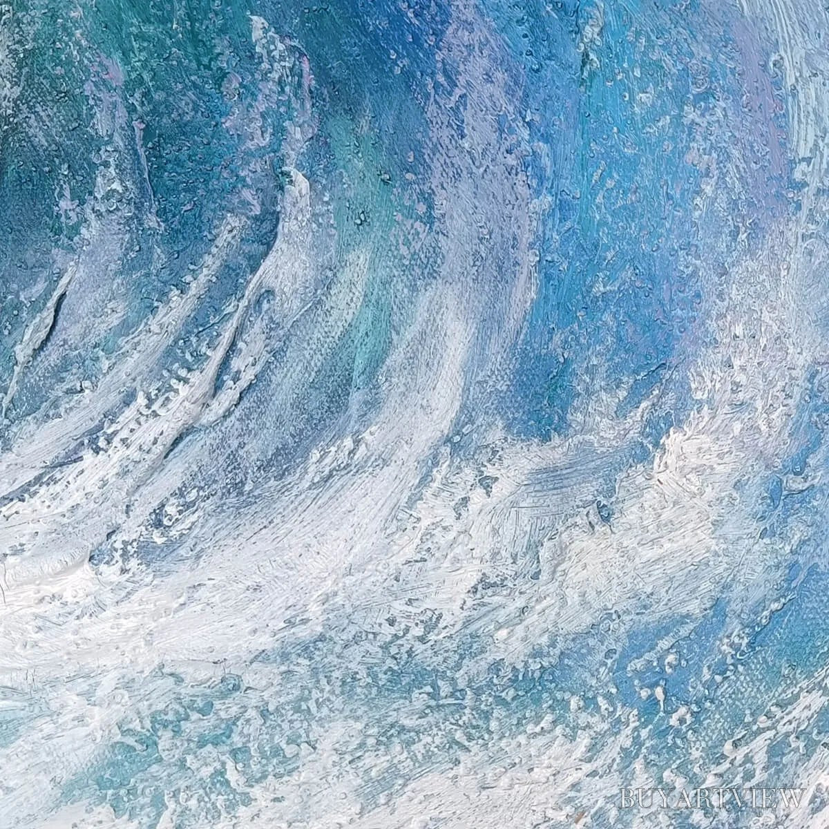 ARTOVITAS Ocean'S Embrace – Ocean Waves Seascape Oil Painting - image 6