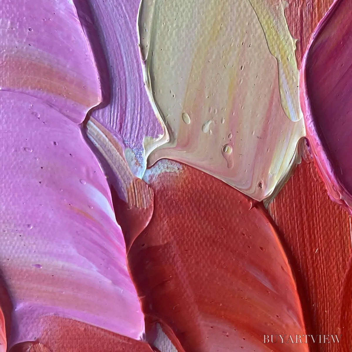 ARTOVITAS Chroma Wave – Textured Abstract Rainbow Oil Painting - image 5