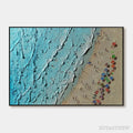 ARTOVITAS Aerial Vista – Impasto Beach Scene Oil Painting - image 1
