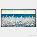 ARTOVITAS Ocean Breeze – Impasto Seascape Oil Painting in Blue and White - image 1