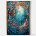 ARTOVITAS Coral Dance – Vibrant Underwater Fish Oil Painting - image 1