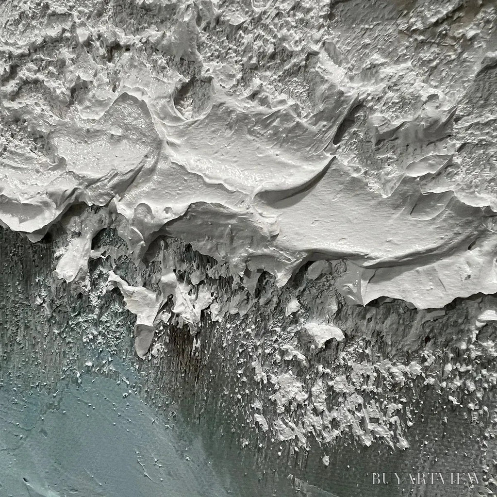 ARTOVITAS Oceanic Symphony – Textured Abstract Wave Oil Painting - image 3