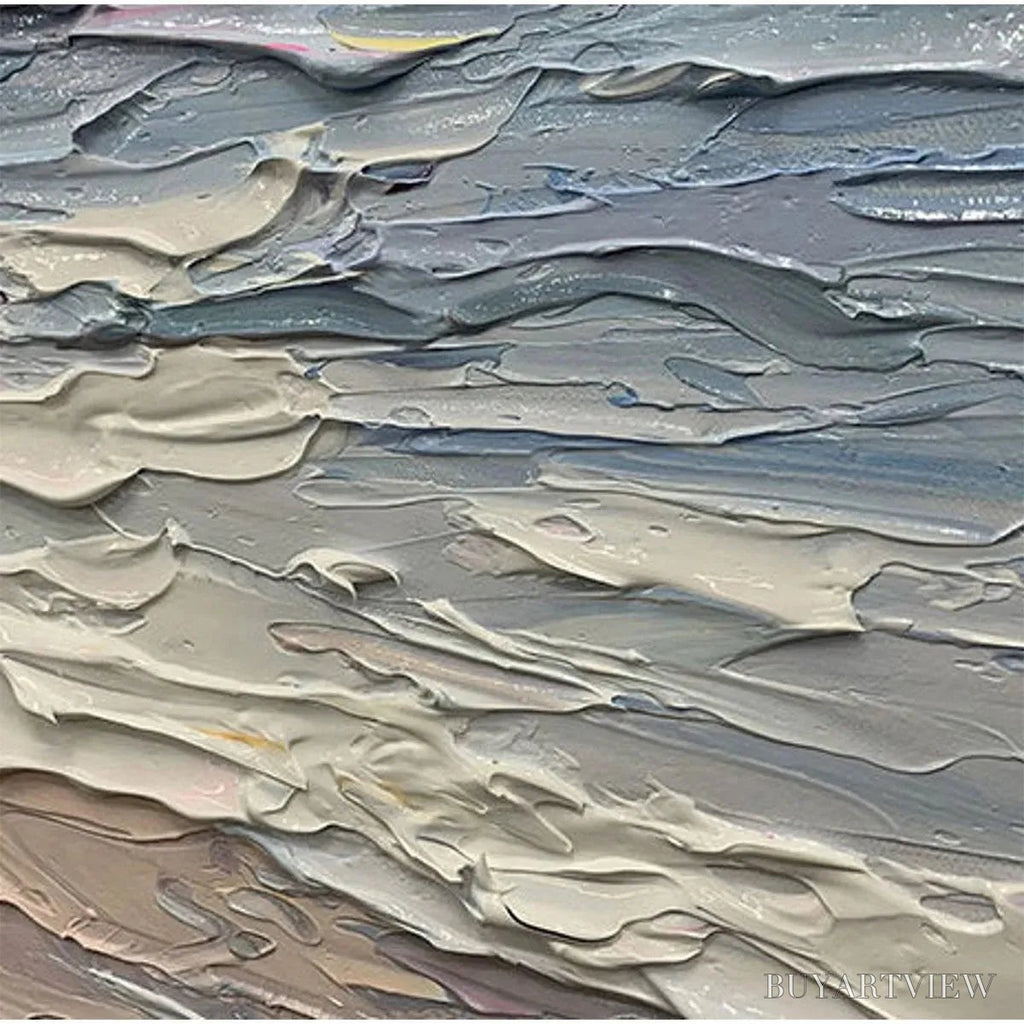 ARTOVITAS Serene Seascape – Vertical Ocean Painting - image 3